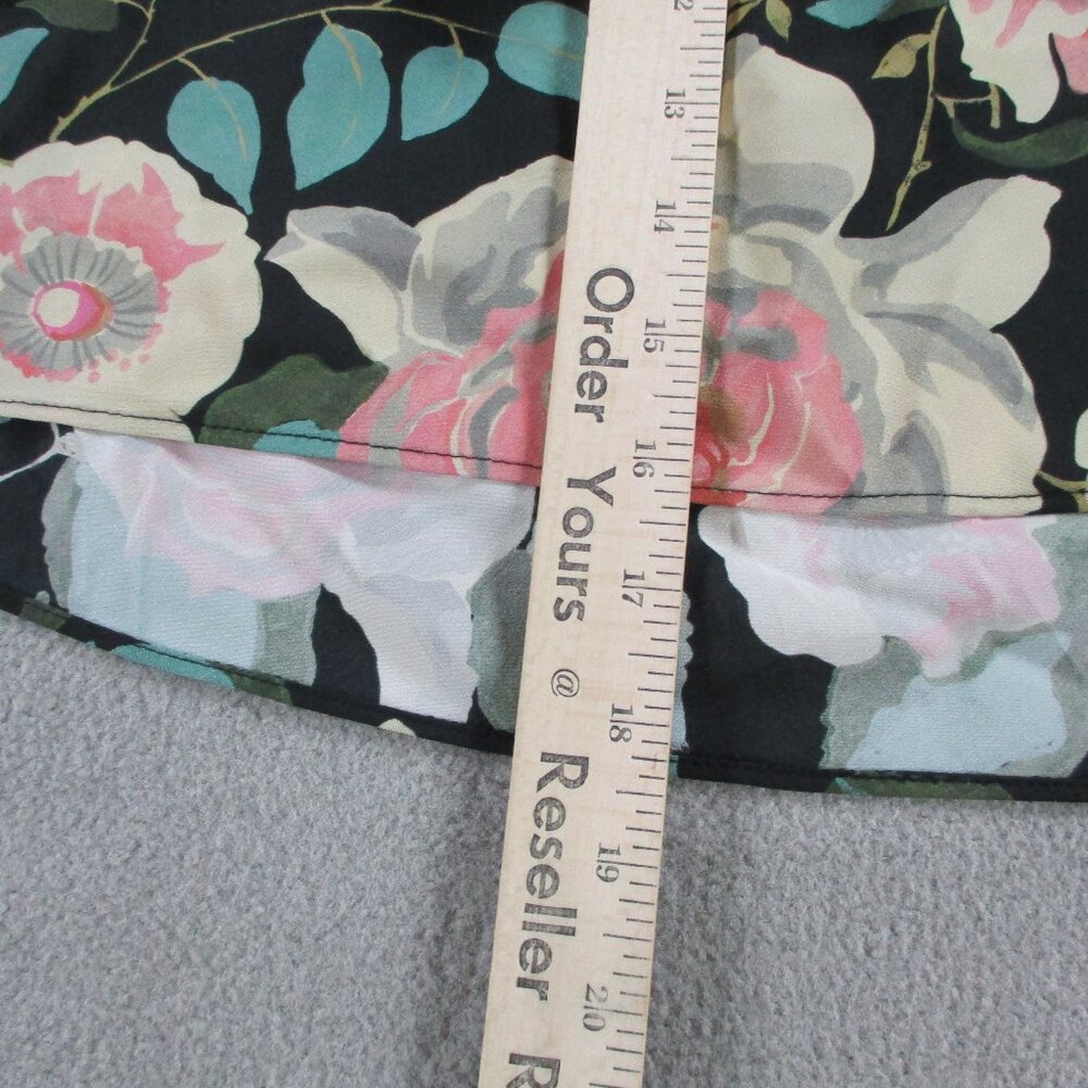 DOEN Skirt Womens XL Rose Garden Floral Giulietta 100% Silk 1920s Style EUC - Picture 7 of 11